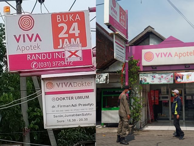 Reklame Viva Apotek Randu Indah Melanggar Perda